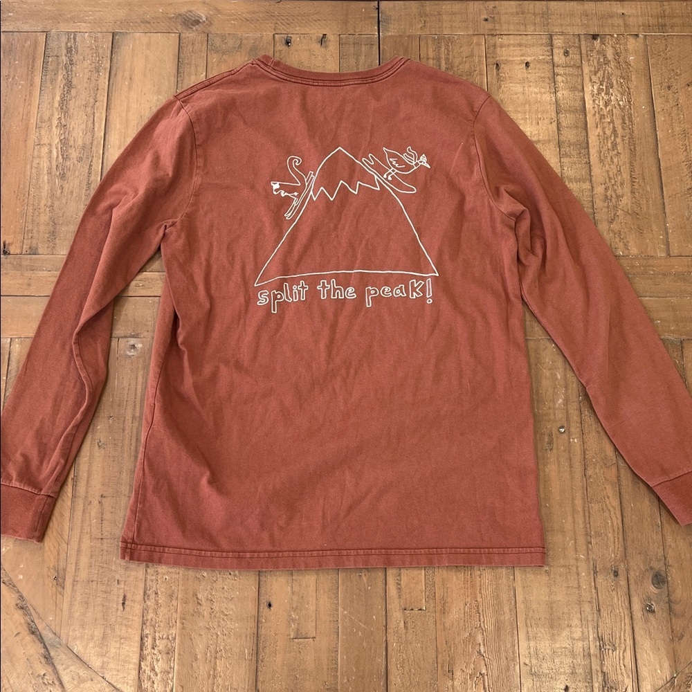 Patagonia split the peak long sleeve tee shirt xl size 14 skiing snowboarding - Picture 5 of 5